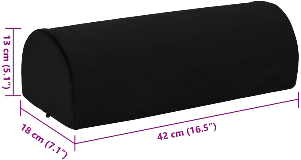 Pėdų atrama pagalvė 42 x 18 x 13 cm Tvirtas PU putos Juoda