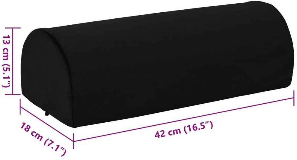 Pėdų atrama pagalvė 42 x 18 x 13 cm Tvirtas PU putos Juoda