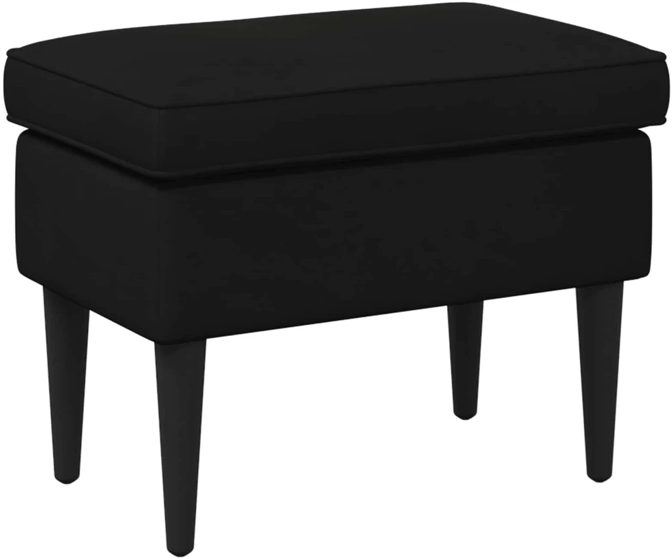 Pėdų staliukas Juoda 55 x 35 x 41 cm Aksomas