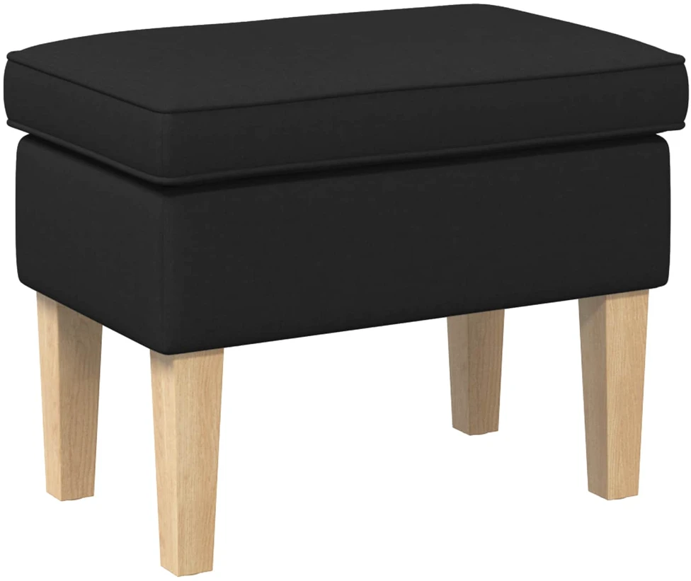Pėdų staliukas Juoda 55 x 35 x 41 cm Audinys