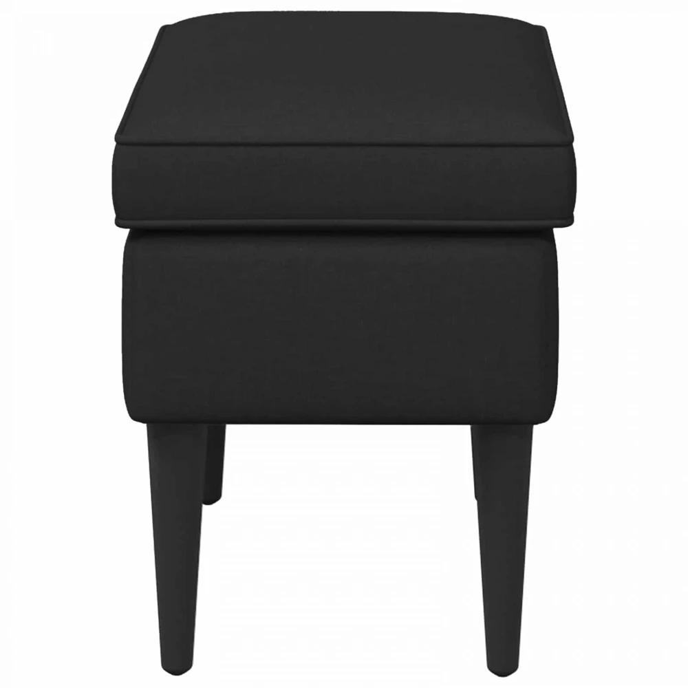 Pėdų staliukas Juoda 55 x 35 x 41 cm Audinys