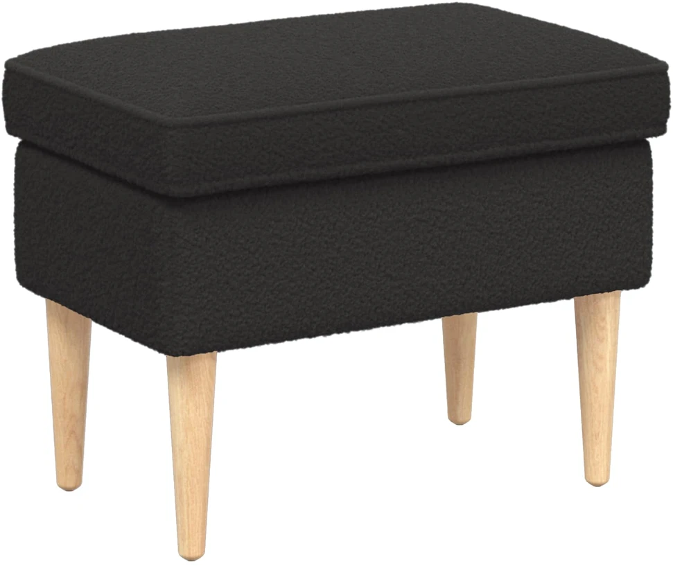 Pėdų staliukas Juoda 55 x 35 x 41 cm Bouclé