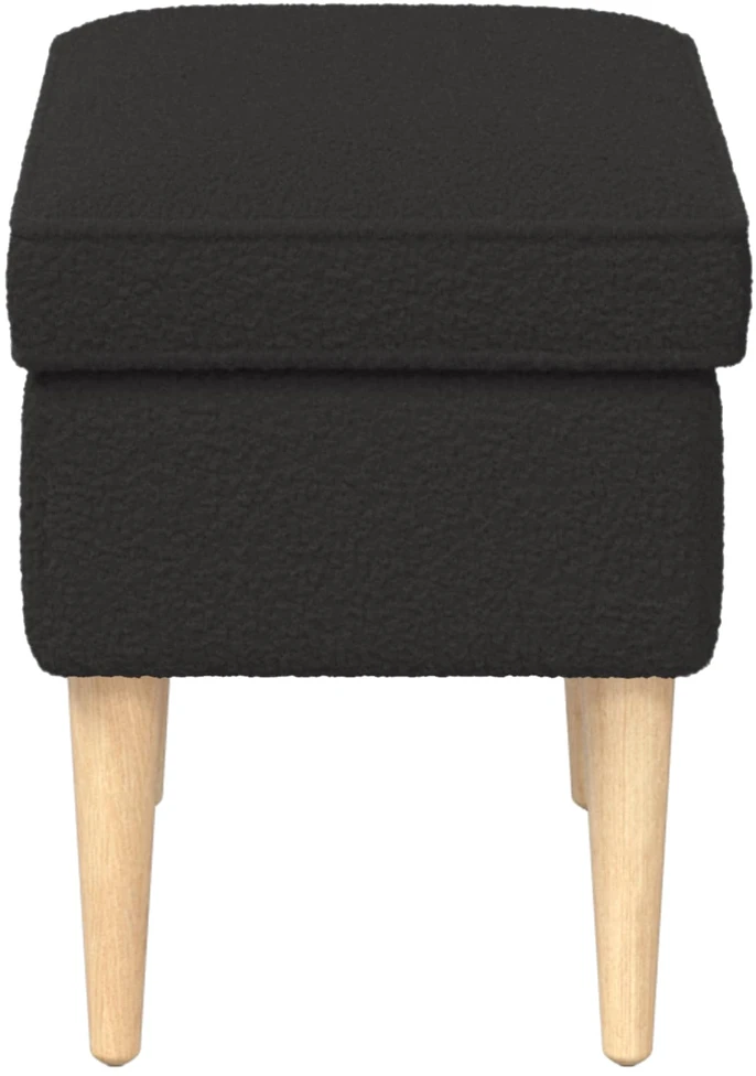 Pėdų staliukas Juoda 55 x 35 x 41 cm Bouclé