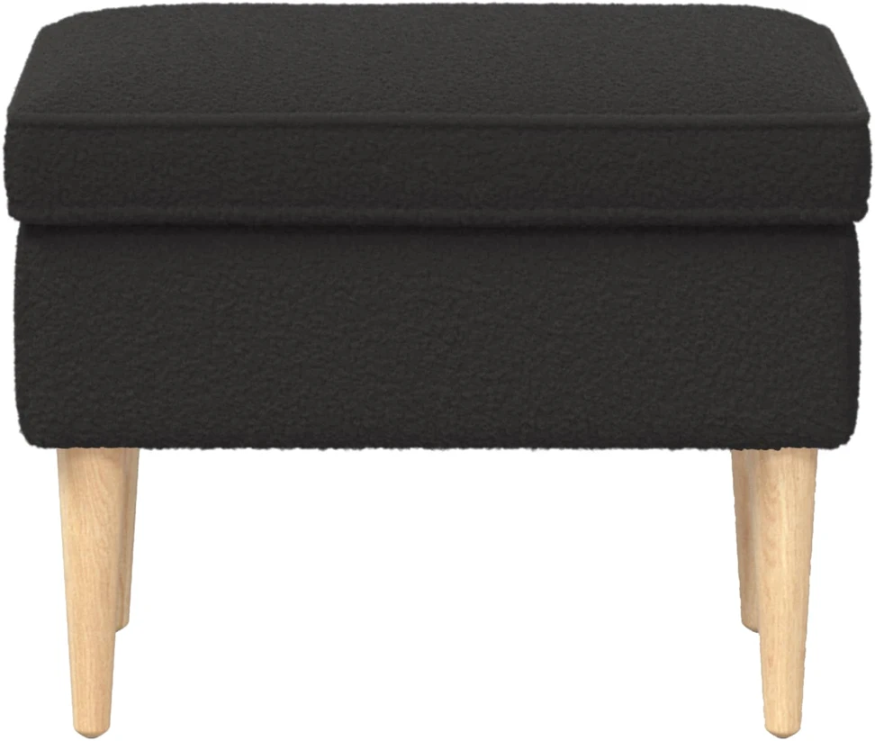 Pėdų staliukas Juoda 55 x 35 x 41 cm Bouclé