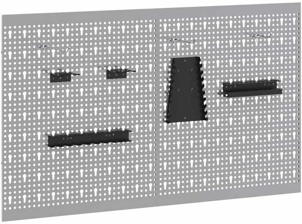 Įrankių sienelė 2 pcs Pilka 100 x 1 x 60 cm