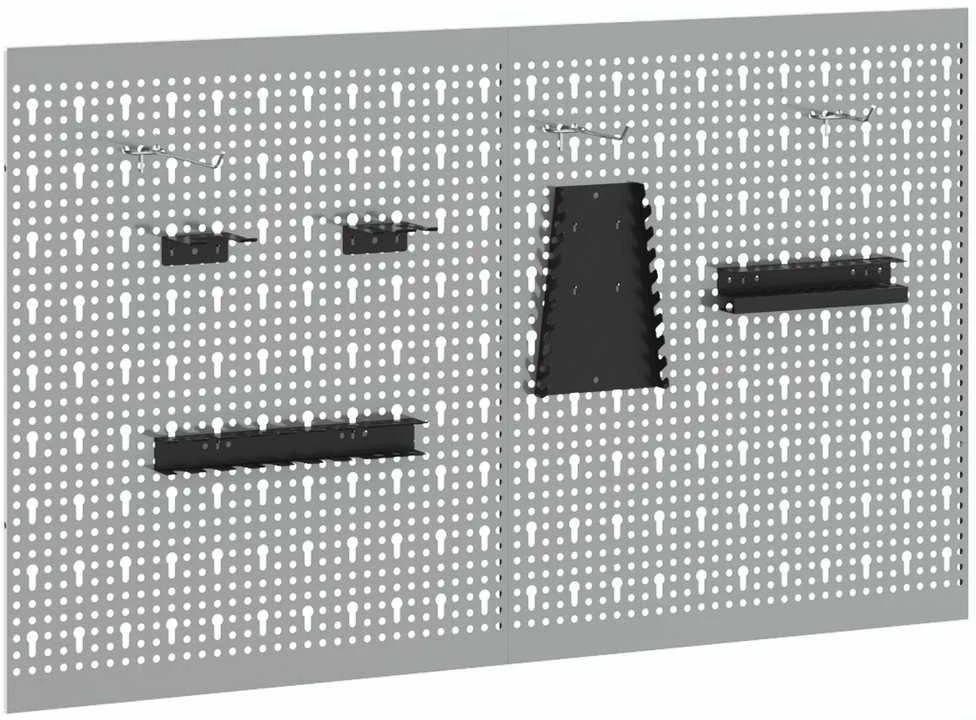 Įrankių sienelė 2 pcs Pilka 100 x 1 x 60 cm