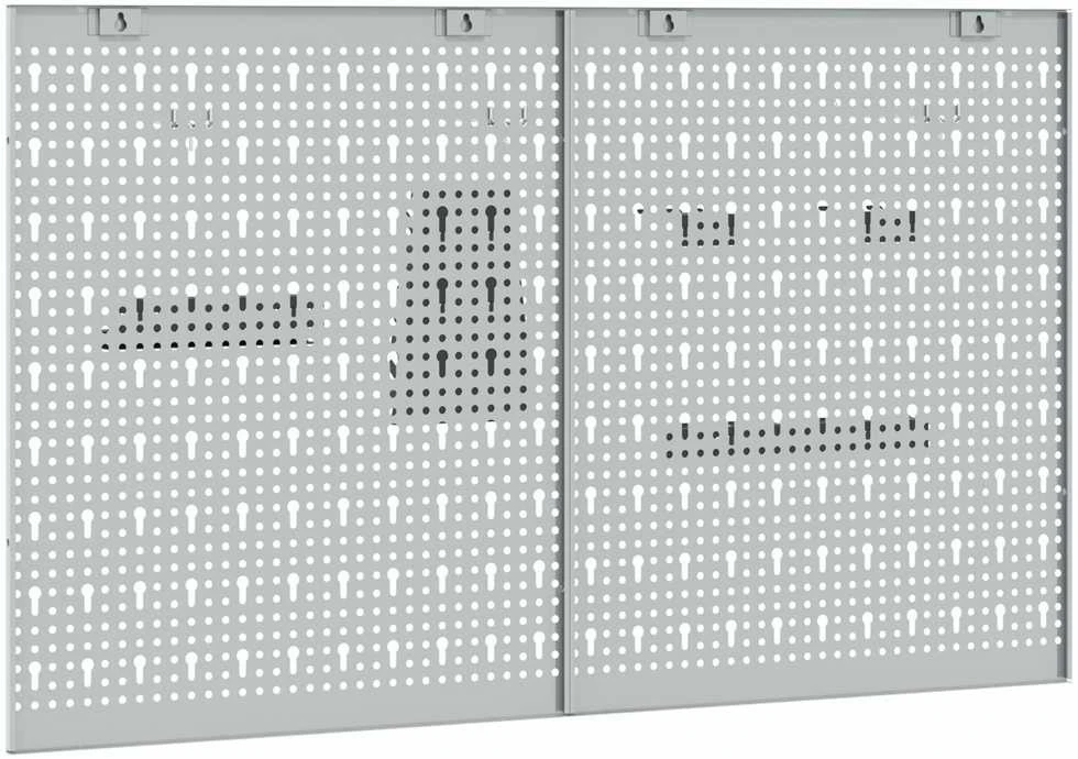 Įrankių sienelė 2 pcs Pilka 100 x 1 x 60 cm