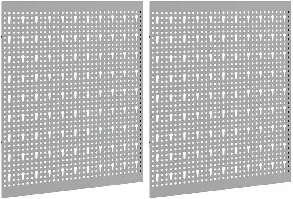 Įrankių sienelė 2 pcs Pilka 100 x 1 x 60 cm