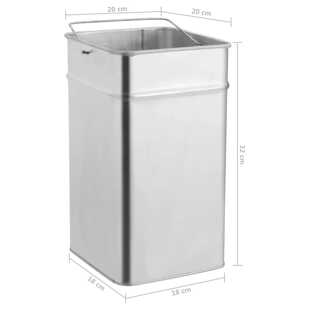 Šiukšliadėžė-peleninė, juodos spalvos, plienas, 36l