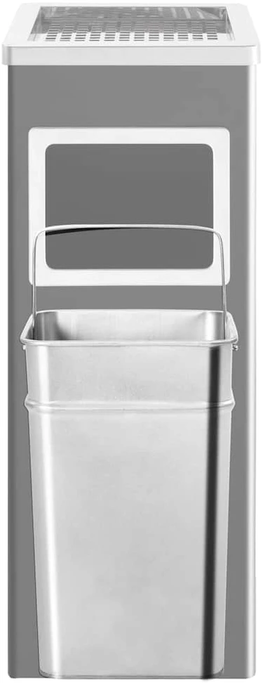 Šiukšliadėžė-peleninė, juodos spalvos, plienas, 36l