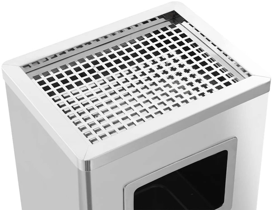 Šiukšliadėžė-peleninė, nerūdijantis plienas, 45l