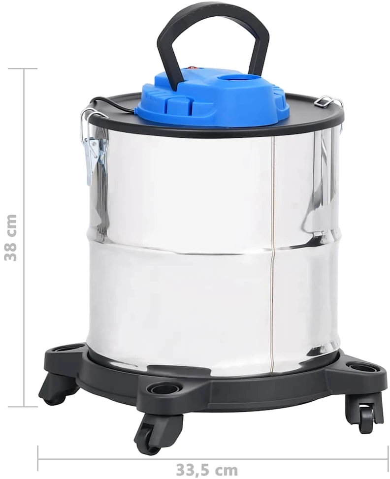 Pelenų siurblys su HEPA filtru, nerūdijantis plienas, 1200W
