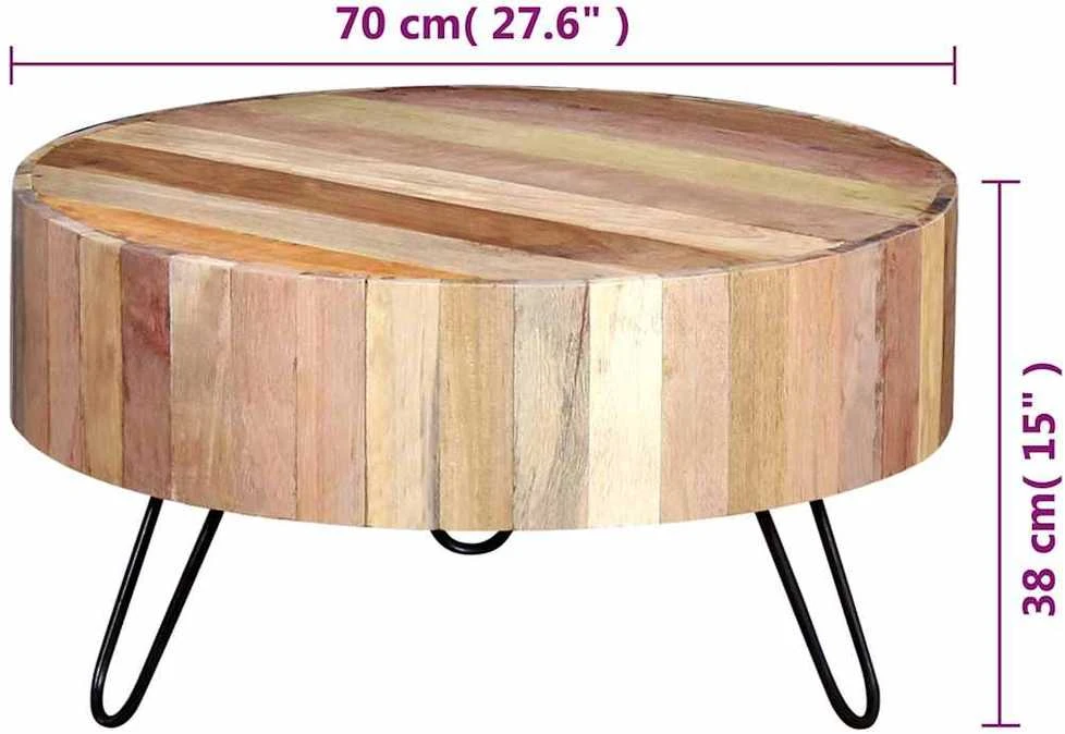 Perdirbtos medienos kavos staliukas