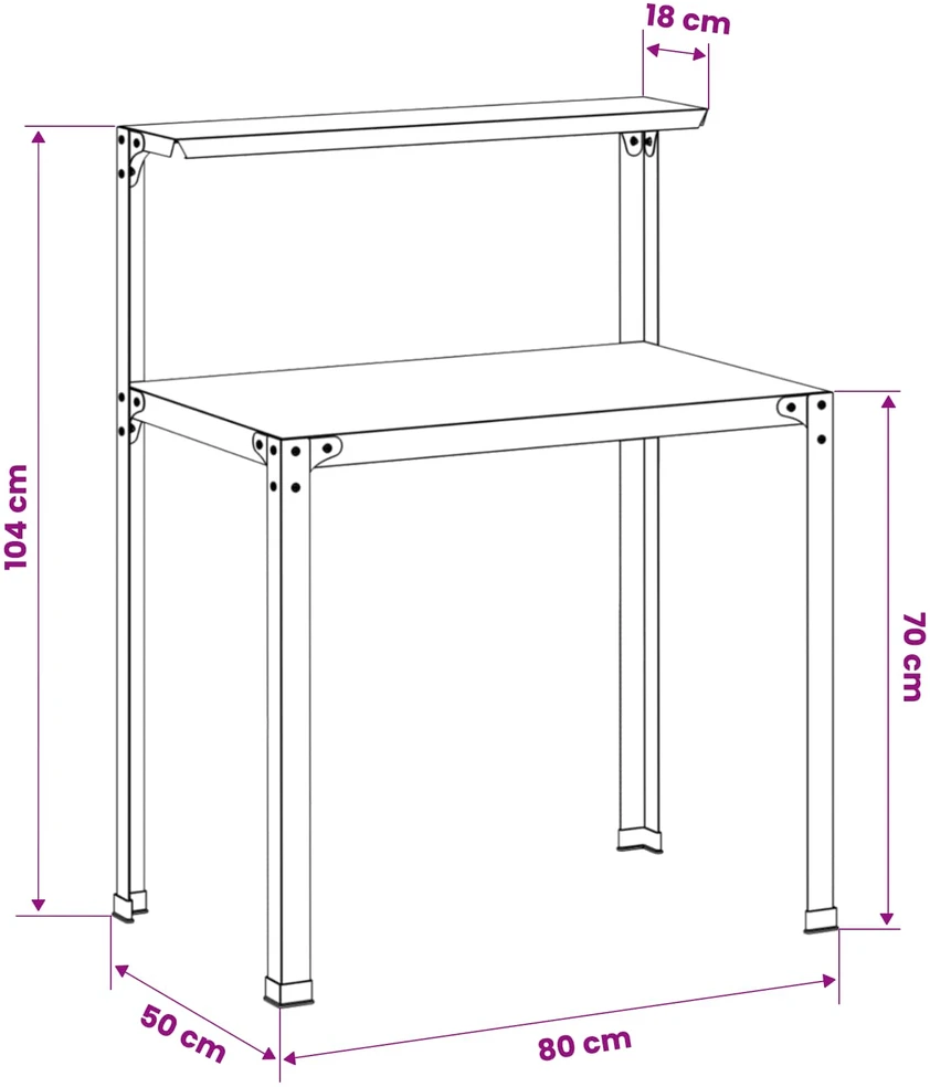 Persodinimo stalas 80 x 50 x 104 cm