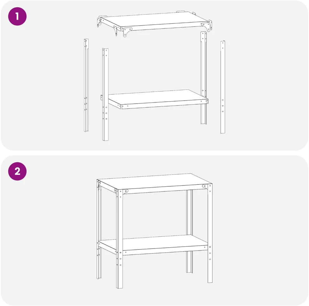 Persodinimo stalas 80 x 50 x 80 cm Nerūdijantis plienas