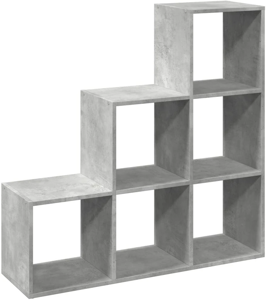 Pertvara/knygų spinta, 3 aukštų, betono, 99x29x99cm, mediena
