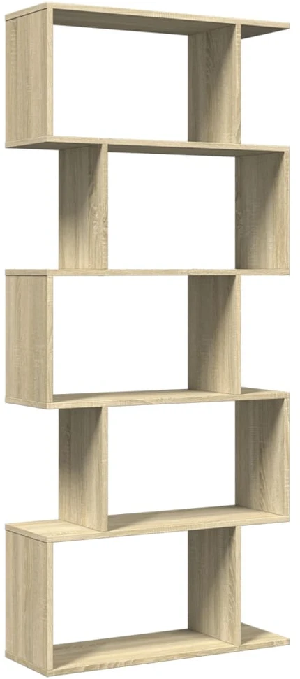 Pertvara/knygų spinta, ąžuolo, 70x24x161cm, mediena, 5 pakopų