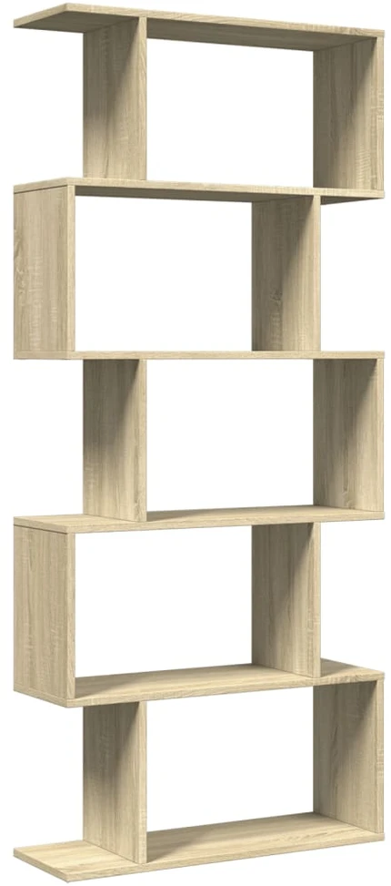 Pertvara/knygų spinta, ąžuolo, 70x24x161cm, mediena, 5 pakopų