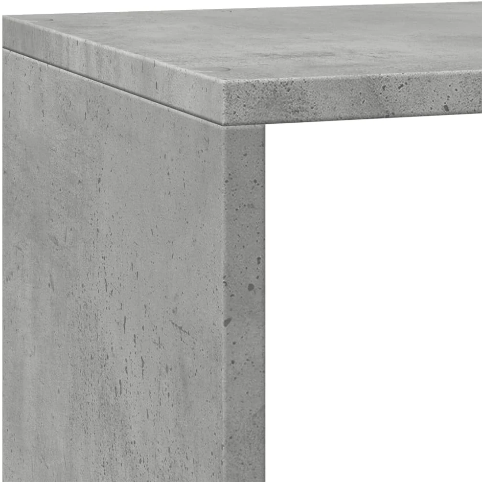 Pertvara/knygų spinta, betono pilka, 137,5x29x103,5cm, 3 aukštų