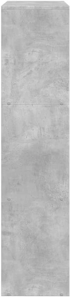Pertvara/knygų spinta, betono pilka, 137,5x29x103,5cm, 3 aukštų