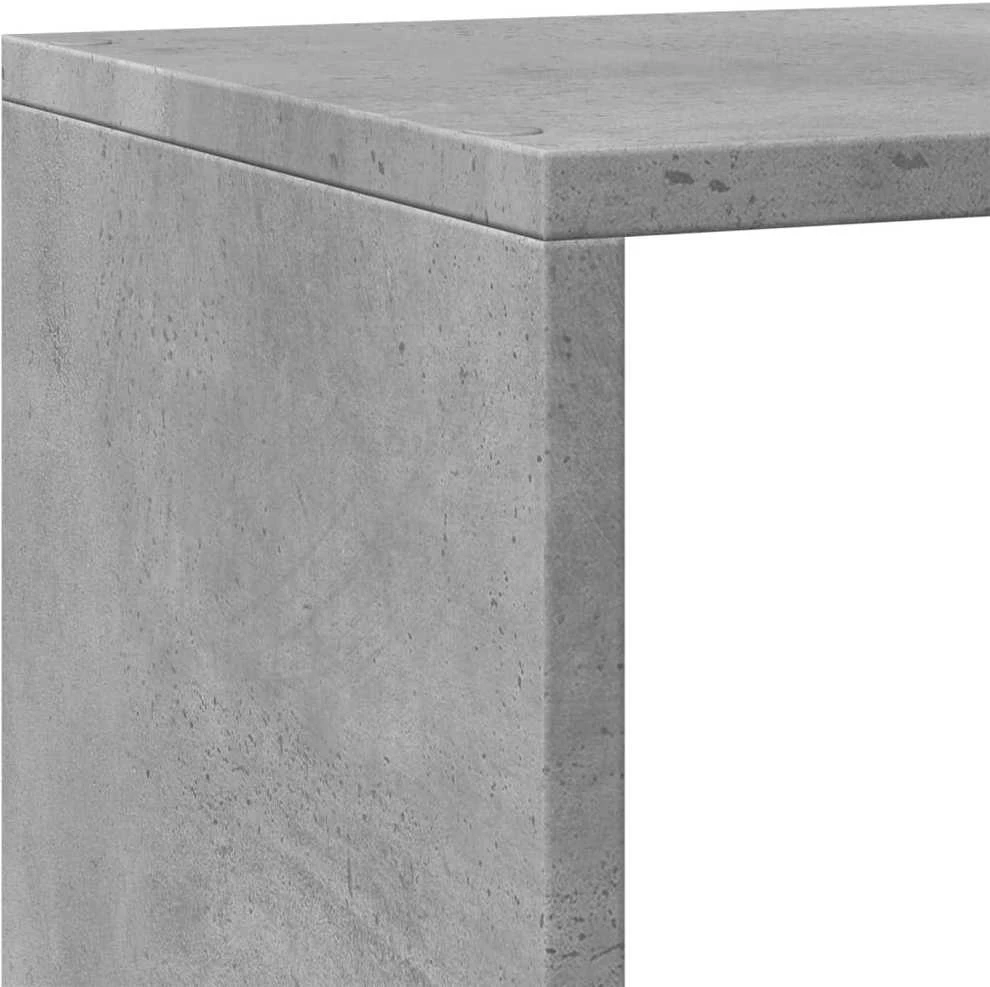 Pertvara/knygų spinta, betono pilka, 143,5x29x143,5cm, 4 pakopų