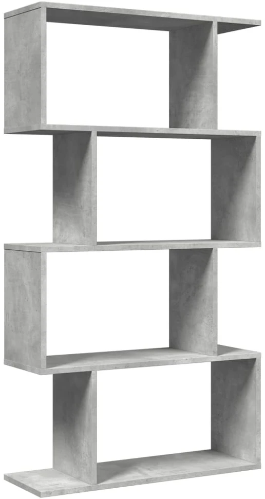Pertvara/knygų spinta, betono pilka, 70x24x129cm, 4 pakopų