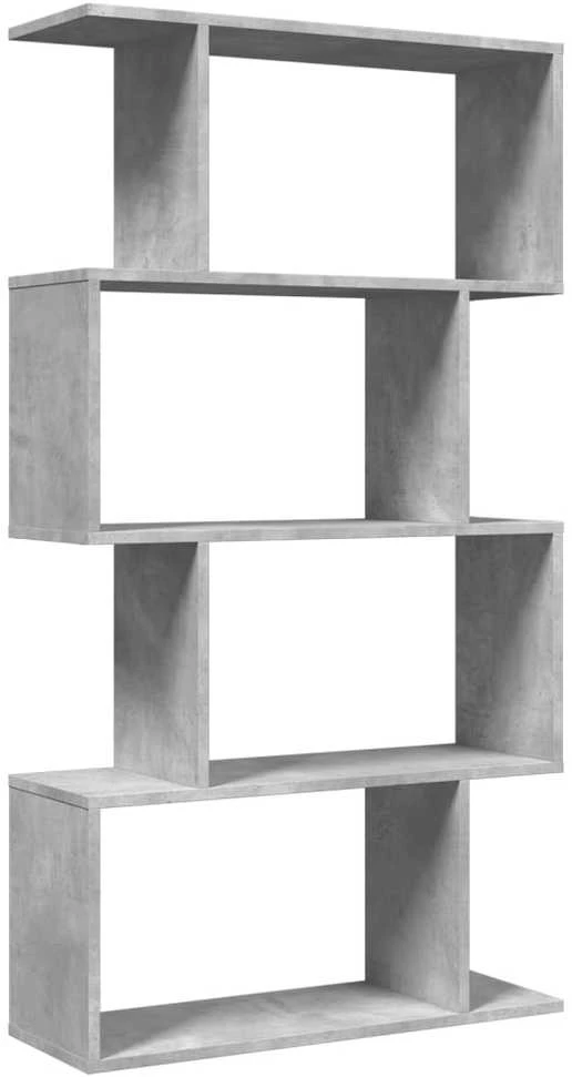 Pertvara/knygų spinta, betono pilka, 70x24x129cm, 4 pakopų