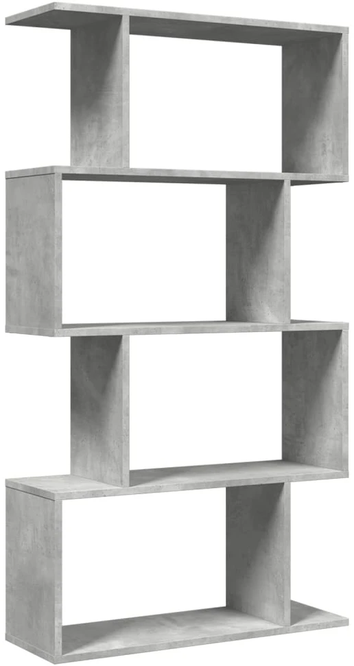 Pertvara/knygų spinta, betono pilka, 70x24x129cm, 4 pakopų