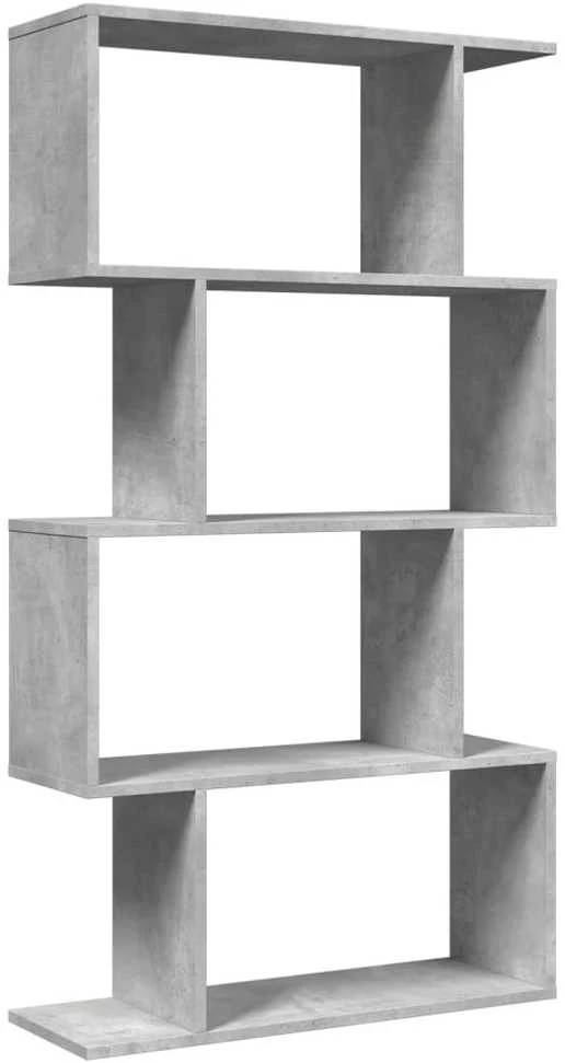 Pertvara/knygų spinta, betono pilka, 70x24x129cm, 4 pakopų
