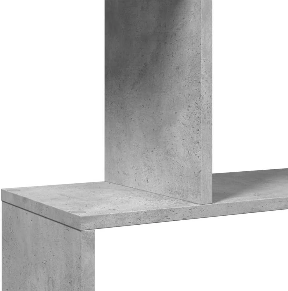 Pertvara/knygų spinta, betono pilka, 70x24x161cm, 5 pakopų