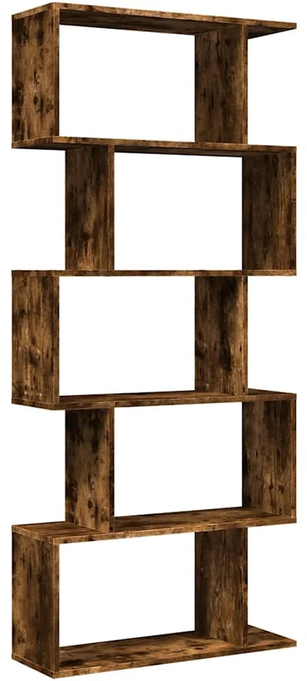 Pertvara/knygų spinta, dūminio ąžuolo, 70x24x161cm, 5 pakopų