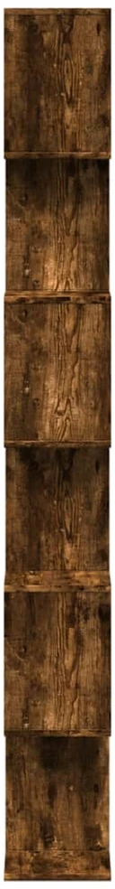 Pertvara/knygų spinta, dūminio ąžuolo, 70x24x193cm, 6 pakopų