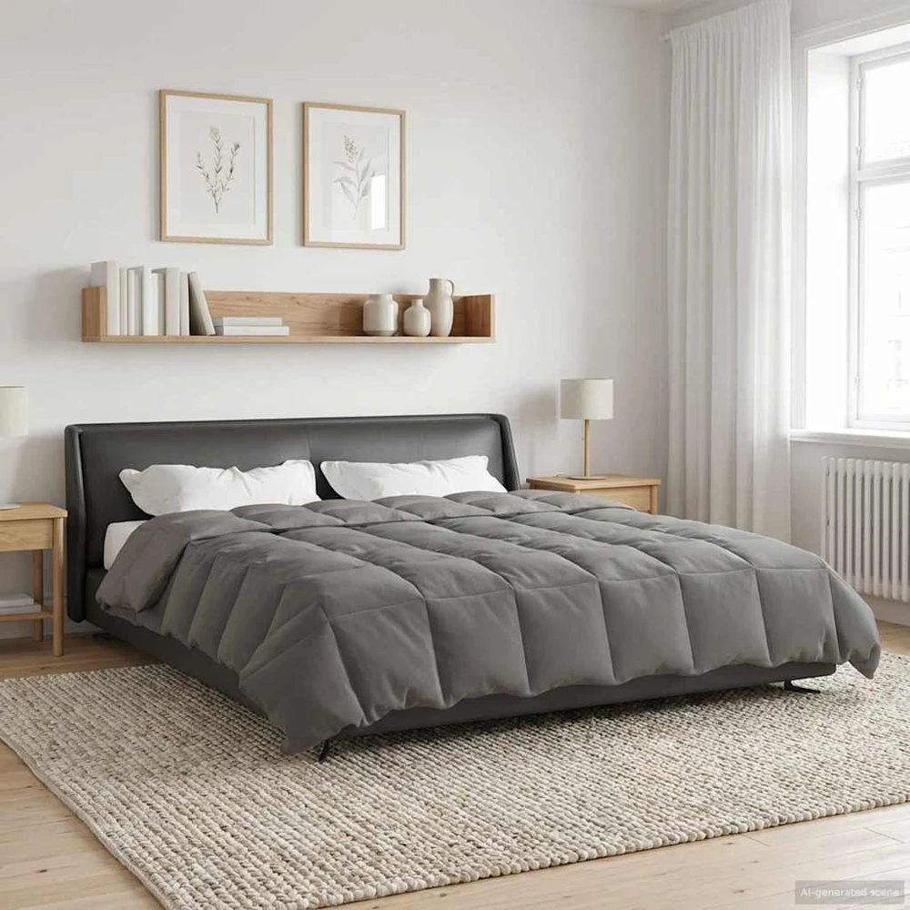 Pilna metų antklodė 200 x 220 cm 4 metų laikai Šviesiai pilka