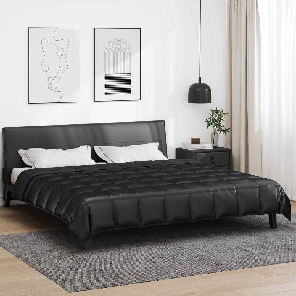 Pilna metų antklodė 200 x 240 cm 300 gsm Juoda