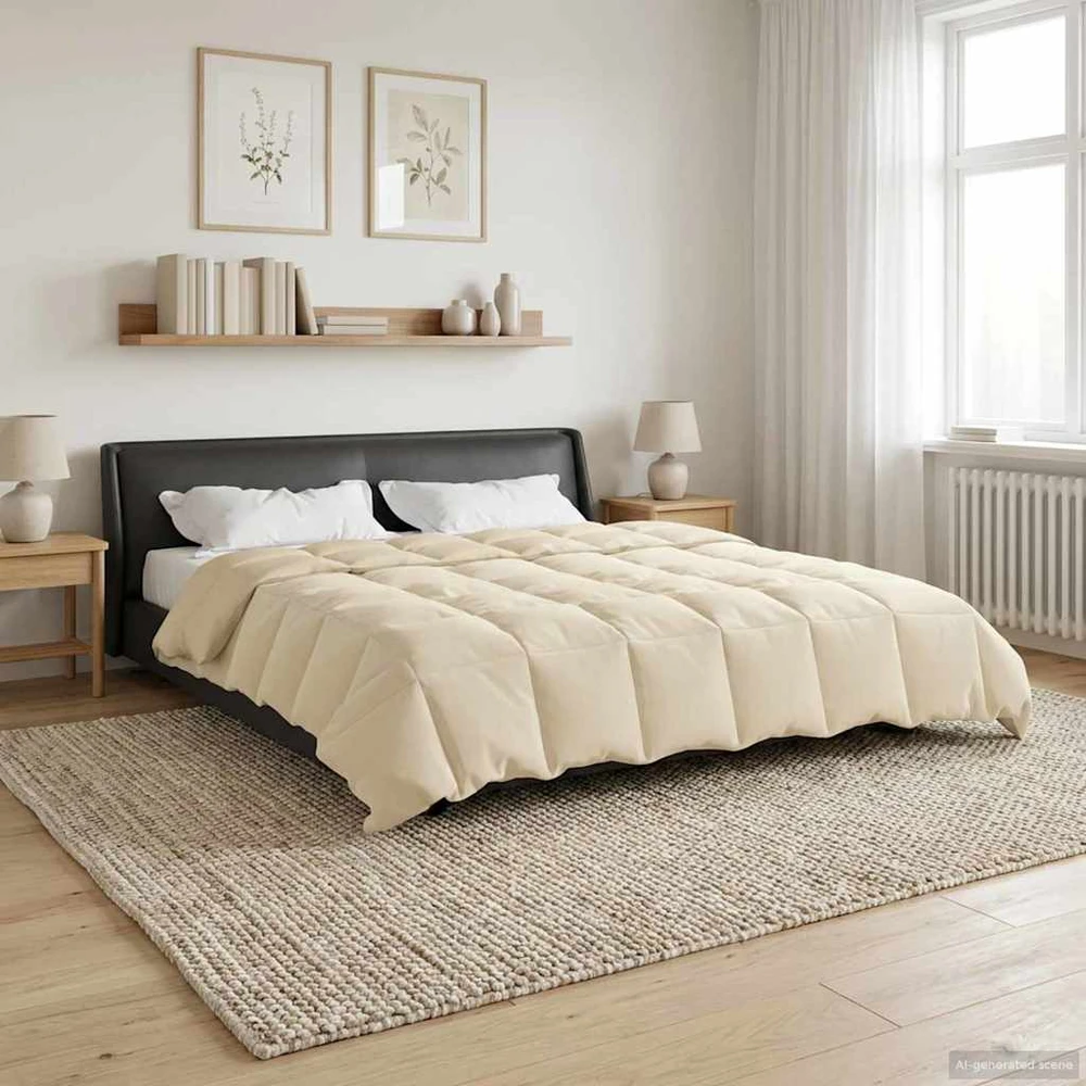 Pilna metų antklodė 200 x 240 cm 4 metų laikai Kreminė