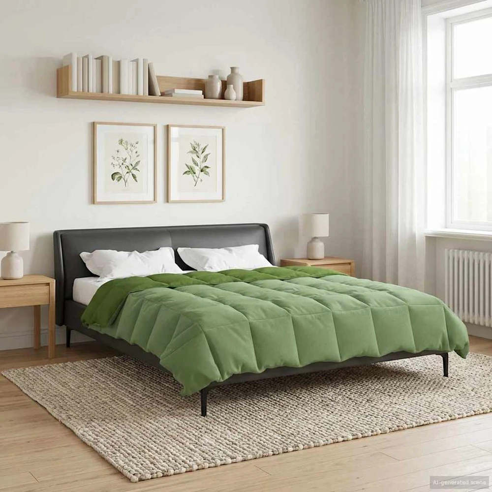 Pilna metų antklodė 220 x 260 cm 4 metų laikai Žalia