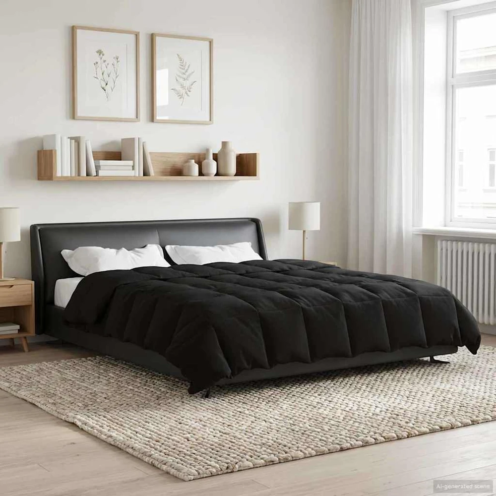 Pilna metų antklodė 260 x 220 cm 4 metų laikai Juoda