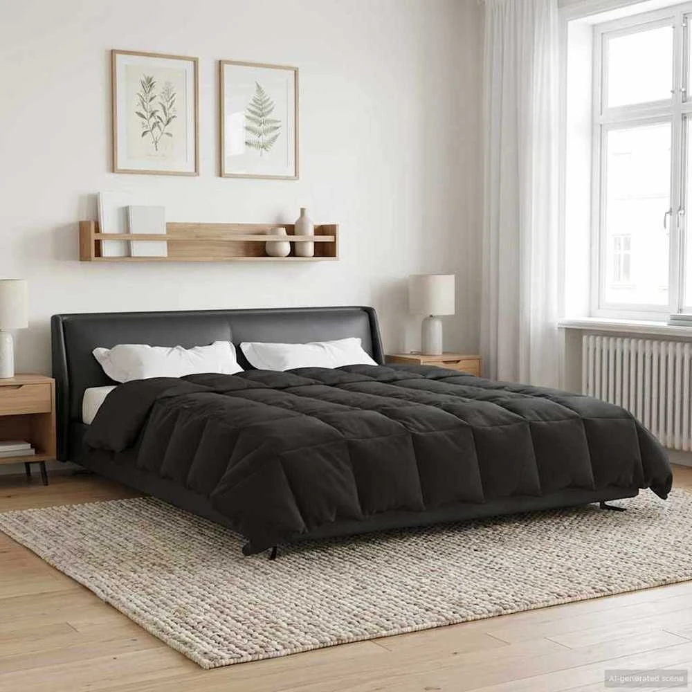 Pilna metų antklodė 200 x 200 cm 4 metų laikai Antracito