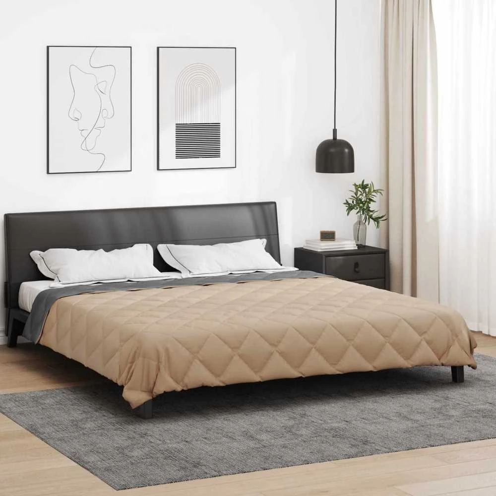 Pilna metų antklodė Antracito ir taupe 220 x 240 cm