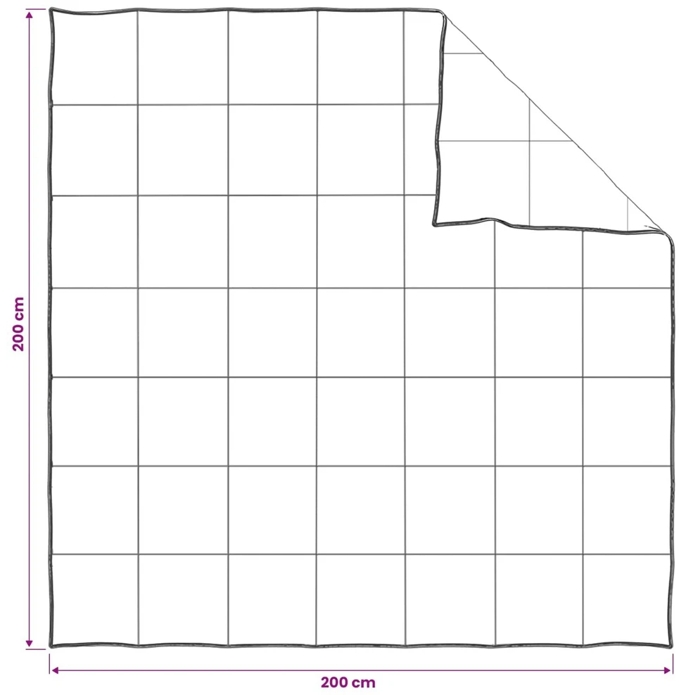 Pilna metų antklodė 200 x 200 cm Visoms sezonams 250 gsm Smėlio