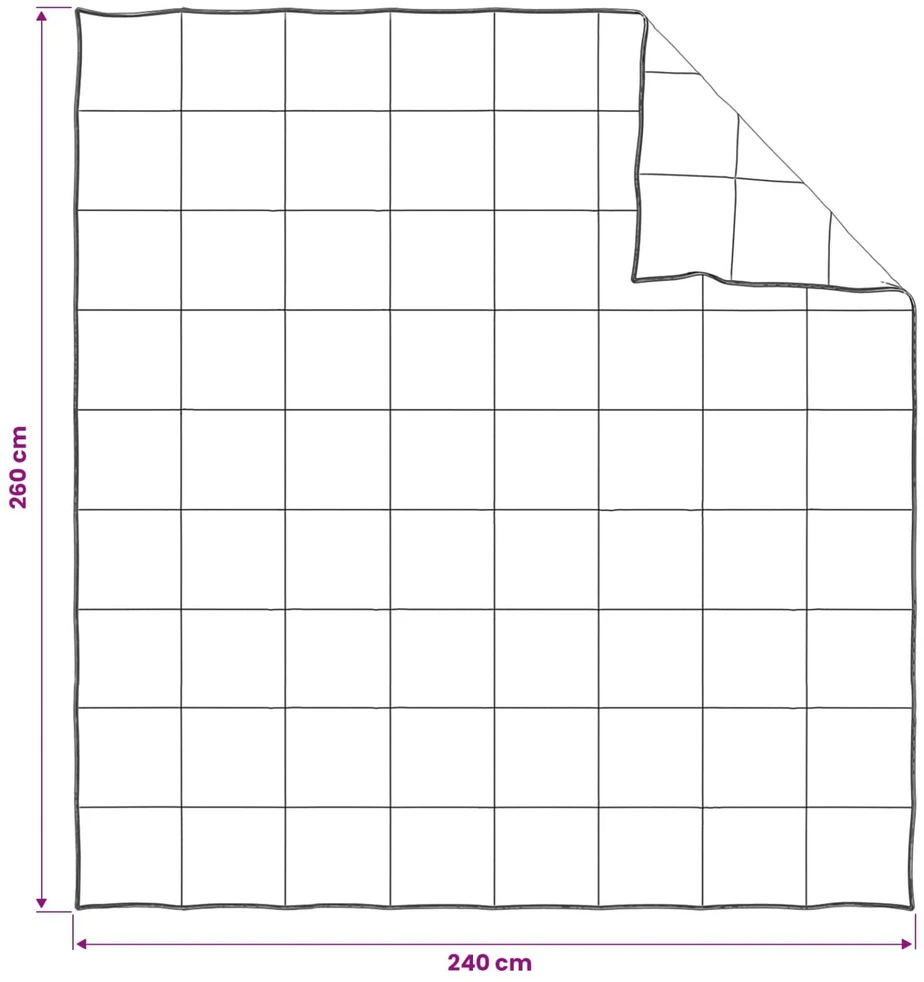 Pilna metų antklodė 240 x 260 cm Visoms sezonams 250 gsm Smėlio
