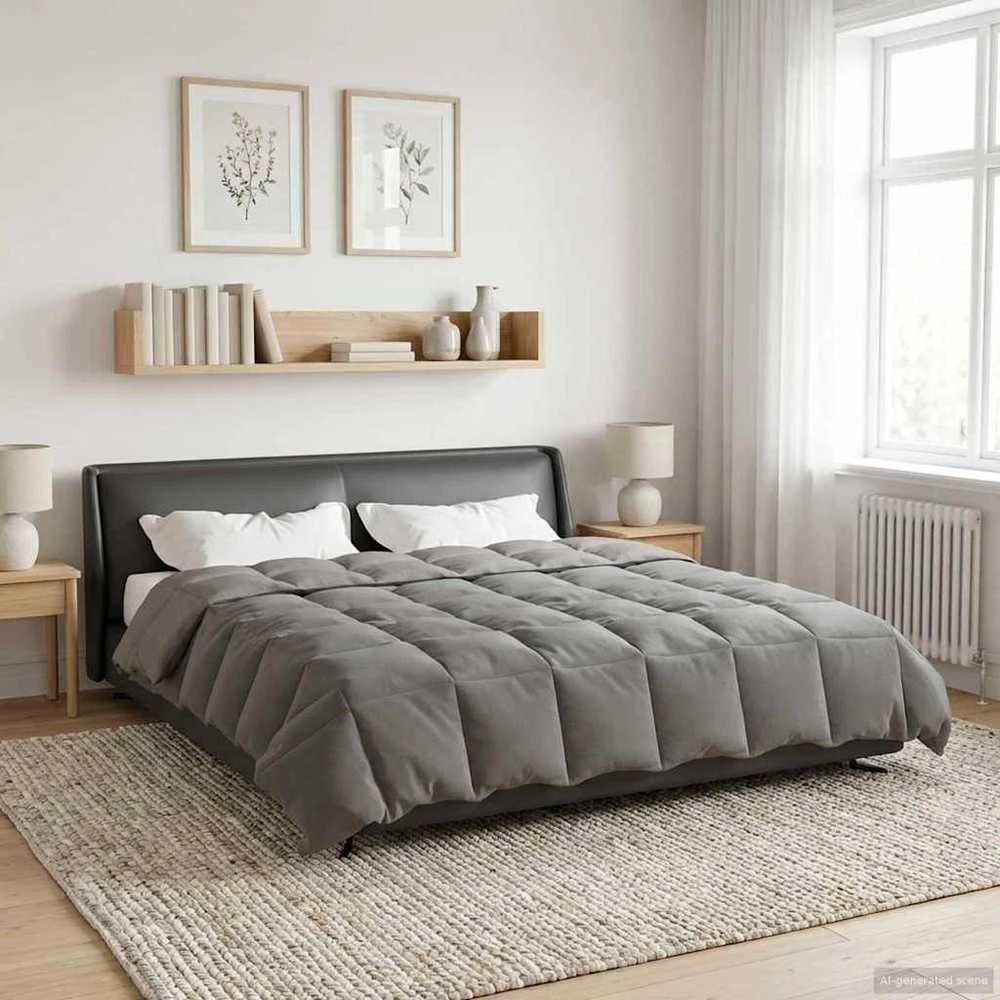 Pilna metų antklodė 240 x 260 cm 4 metų laikai Šviesiai pilka
