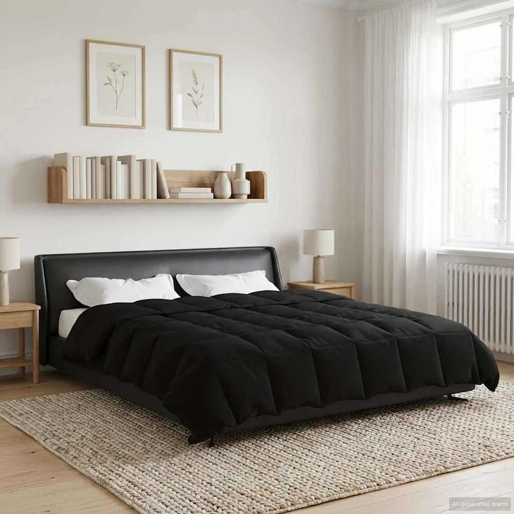 Pilna metų antklodė 240 x 260 cm 4 metų laikai Juoda