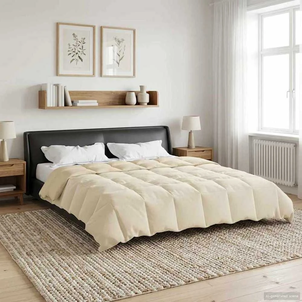 Pilna metų antklodė 200 x 220 cm 4 metų laikai Kreminė