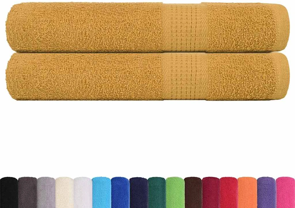 Rankšluostis Pirties rankšluosčiai, FROGN, 2 vnt., auksinės spalvos, 80x200 cm, 360 g/m²