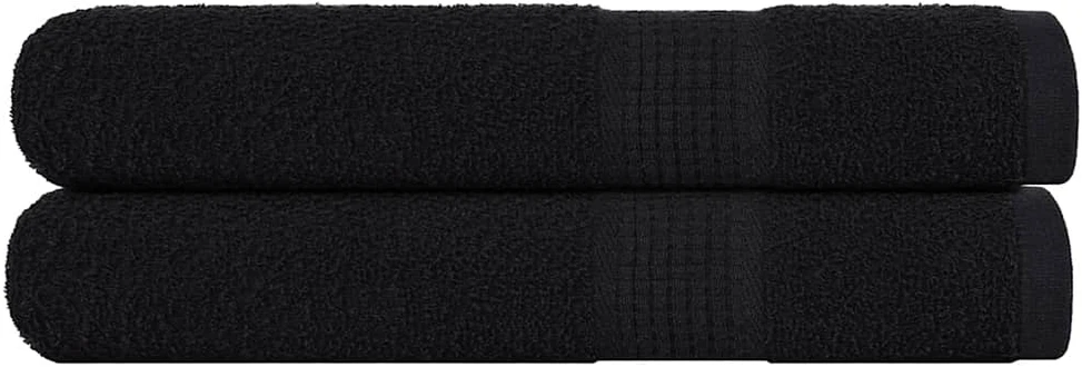 Rankšluostis Pirties rankšluosčiai, FROGN, 2 vnt., juodi, 80x200 cm, 360 g/m²