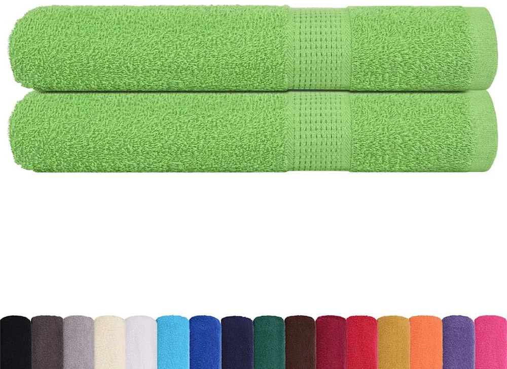 Rankšluostis Saunos rankšluosčiai, 2vnt., žali, 80x200 cm, medvilnė, 360g/m²