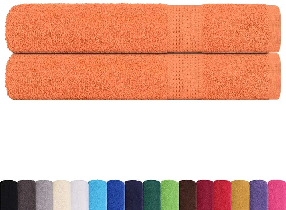 Rankšluostis Pirties rankšluosčiai, FROGN, 2 vnt., oranžiniai, 80x200 cm, 360 g/m²
