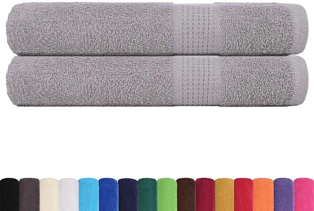 Rankšluostis Pirties rankšluosčiai, FROGN, 2 vnt., pilki, 80x200 cm, 360 g/m²