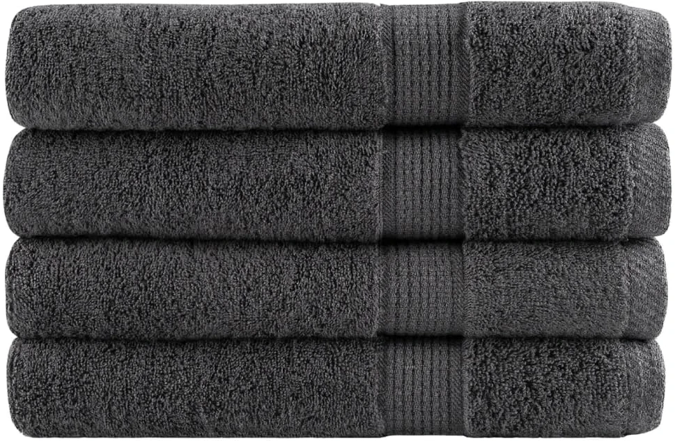 Rankšluostis Pirties rankšluosčiai SOLUND, 4vnt., antracito 80x200cm 600g/m²